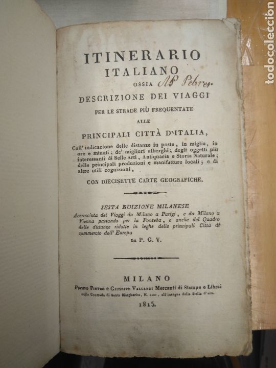 Antiquarische B&uuml;cher: VALLARDI PIETRO E GIUSEPPE. ITINERARIO ITALIANO