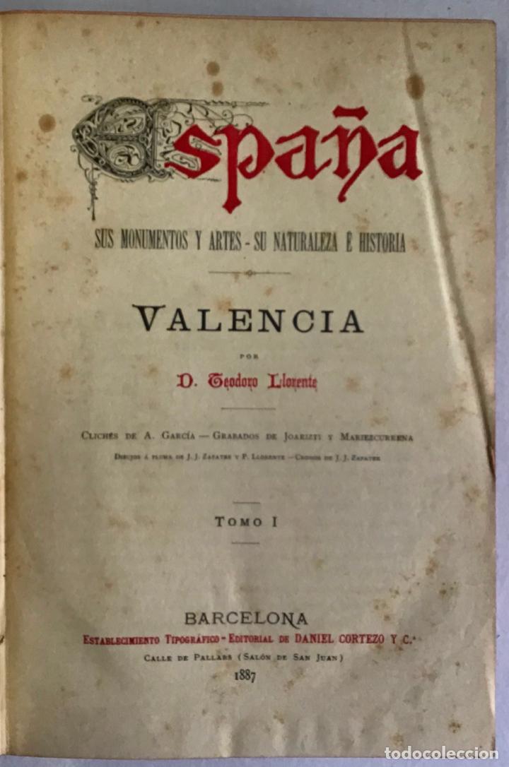 Libros antiguos: VALENCIA. - LLORENTE, Teodoro. - Foto 1