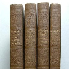 Libros antiguos: COSTUMES CIVILS DE TOUS LES PEUPLES, 4 TOMOS, 1837. MARÉHAL. POSEE 216 GRABADOS