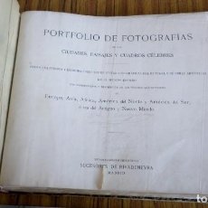 Libros antiguos: PORTAFOLIO DE FOTOGRAFÍAS DE LAS CIUDADES, PAISAJES Y CUADROS CELEBRES ED. SUCESORES DE RIVADENEYRA