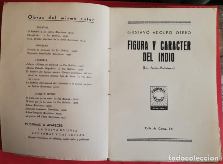 Libros antiguos: FIGURA Y CAR&Aacute;CTER DEL INDIO. 1935 - Foto 2