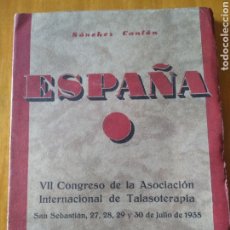 Libros antiguos: ESPAÑA. 1935. SÁNCHEZ CANTÓN. Lote 217519758