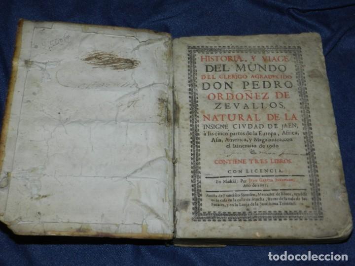 Libros antiguos: (MF) PEDRO ORDOÑEZ DE CEBALLOS - HISTORIA Y VIAGE DEL MUNDO DEL CLERIGO, CIUDAD JAEN, FILIPINAS 1691 - Foto 2 - 218570947