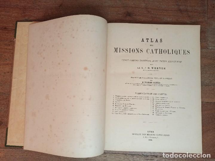 Libros antiguos: ESPLÉNDIDO ATLAS MISIONES CATÓLICAS, WERNER, LYON, 1886, 20 MAPAS Y TABLAS INGENTE INFORMACIÓN - Foto 8 - 220966268