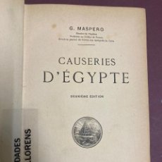 Libros antiguos: CAUSERIES D’EGIPTE. G. MASPERO. PARIS, E. GUILMOTO, ¿1907 ?. Lote 228256715