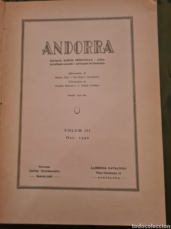 Libros antiguos: ANDORRA. 1930 - Foto 2
