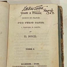 Libros antiguos: VIAJE A ITALIA. - JANIN, JULIO.
