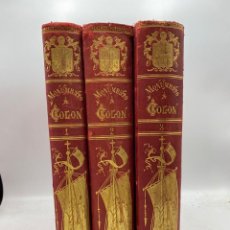 Libros antiguos: HISTORIA DE LA VIDA Y VIAJES DE CRISTOBAL COLON. ROSELLY DE LORGUES. 3 TOMOS. BARCELONA, 1890.