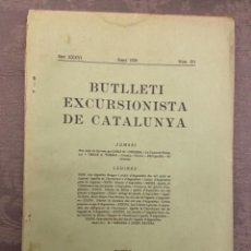 Libros antiguos: BUTLLETÍ CENTRE EXCURSIONISTA DE CATALUNYA - ABRIL 1926. Lote 301124788