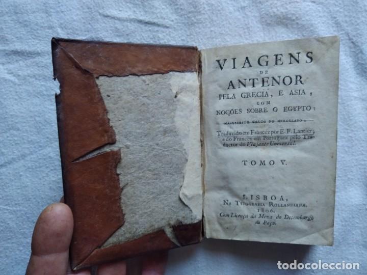 Old books: Viagens de Antenor pela Grecia, e Asia, com no&ccedil;&otilde;es sobre o Egypto. Tomo V. 1806.