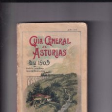 Libros antiguos: GUIA GENERAL DE ASTURIA PARA 1905 POR JOSE GUTIERREZ MAYO Y GERARDO ÁLVAREZ URIA. PUBLICIDAD