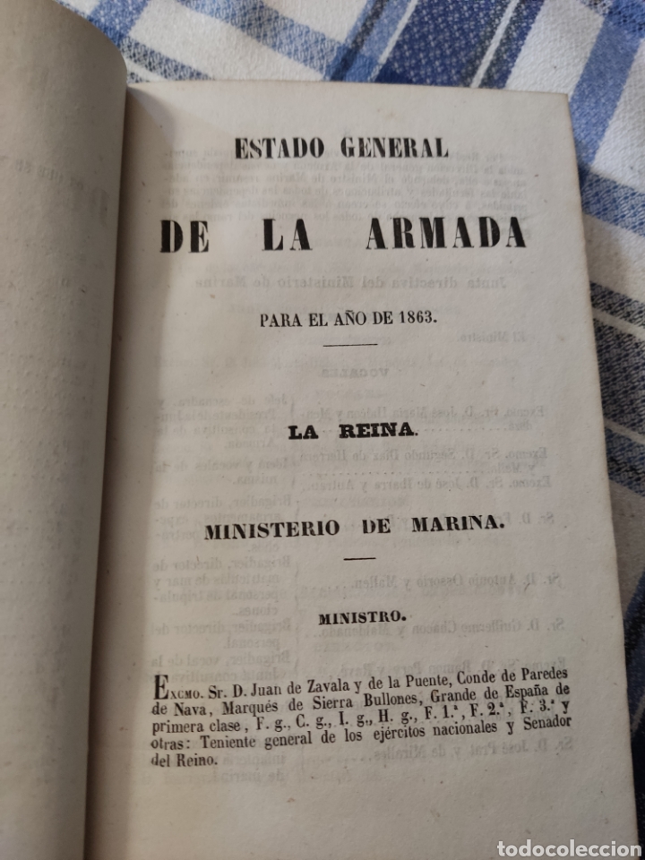 Libros antiguos: 1863 estado general de la armada madrid - Foto 7