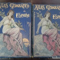 Libros antiguos: ATLAS GEOGRÁFICO DE ESPAÑA, ALBERTO MARTÍN EDITOR 1904. 2 TOMOS. TEXTO Y MAPAS.VER FOTOS. Lote 335764878