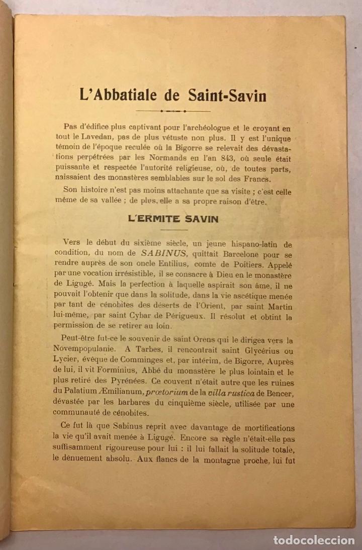 Libros antiguos: LABBATIALE DE SAINT-SAVIN. - AGRAIN, Vicomte Henri d. - Foto 2