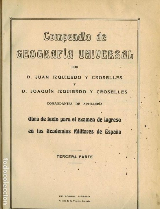 Libros antiguos: COMPENDIO DE GEOGRAF&Iacute;A UNIVERSAL - Foto 1