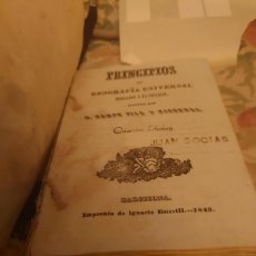 Libros antiguos: RVPR P164 PERGAMINO. PRINCIPIOS DE GEOGRAFÍA UNIVERSAL. RAMÓN VILA Y FIGUERAS. 1843. Lote 366609806