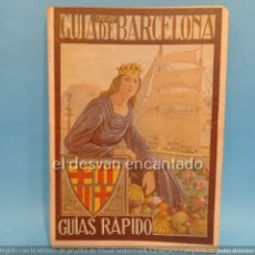 Libros antiguos: GUIA DE BARCELONA RAPIDO. 1936-37. INCLUYE PLANO DESPLEGABLE DE LA CIUDAD