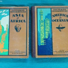 Libros antiguos: LOTE DE 2 LIBROS LECTURAS GEOGRÁFICAS. ASIA - AFRICA Y AMÉRICA - OCEANÍA. SEIX BARRAL-BARCELONA 1934. Lote 387139919