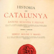 Libros antiguos: T26 HISTORIA DE CATALUNYA ED. SEGUÍ: 2 VOLUMENES – ANTONI AULESTIA – CATALAN 1930'S