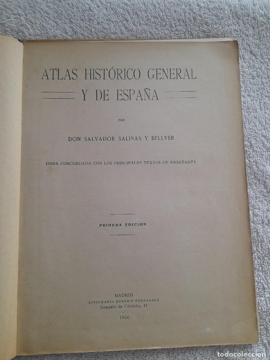 Libros antiguos: ATLAS HISTORICO - Foto 2