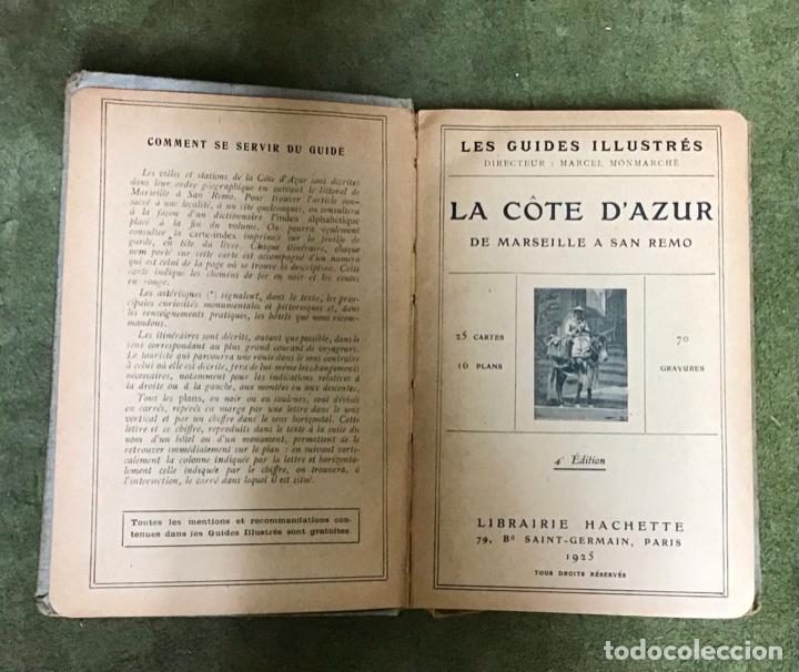 Libros antiguos: LA C&Ocirc;TE D&rsquo; AZUR 1925 - Foto 3