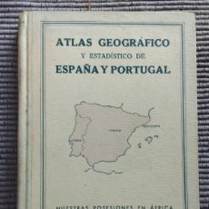 Libros antiguos: ATLAS GEOGRAFICO DE ESPAÑA Y PORTUGAL. LIBRERIA MOLINS 1936.