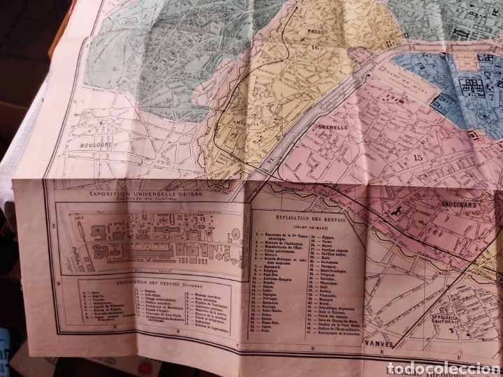 Libros antiguos: Nouveau plan de PARIS 1889 - Foto 9