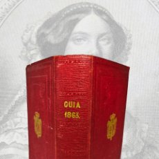 Libros antiguos: GUÍA DE FORASTEROS EN MADRID PARA EL AÑO 1863. GRABADO FRONTISPICIO ISABEL II. IMPRENTA NACIONAL.