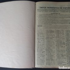 Libros antiguos: INDICE GEOGRÁFICO DE ESPAÑA. AÑO 1930