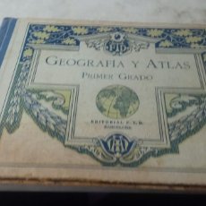 Libros antiguos: GEOGRAFÍA Y ATLAS PRIMER GRADO 1931 Z980