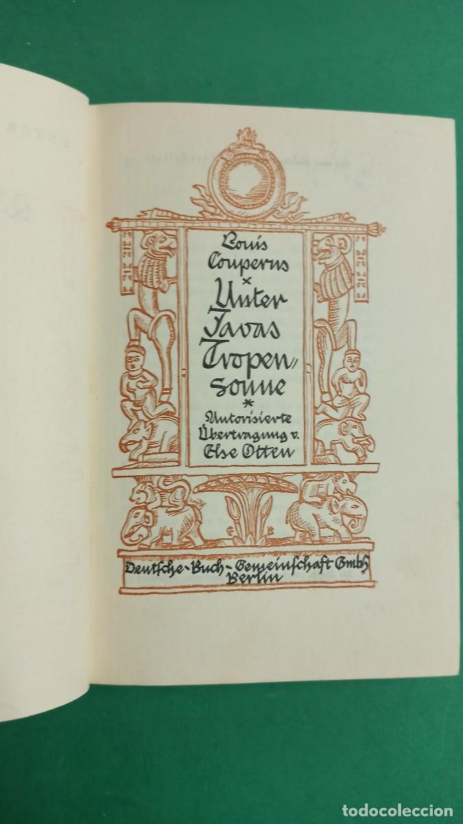 Libros antiguos: Antiguo libro Bajo sol tropical de Java. Indonesia. En alem&aacute;n. - Foto 3