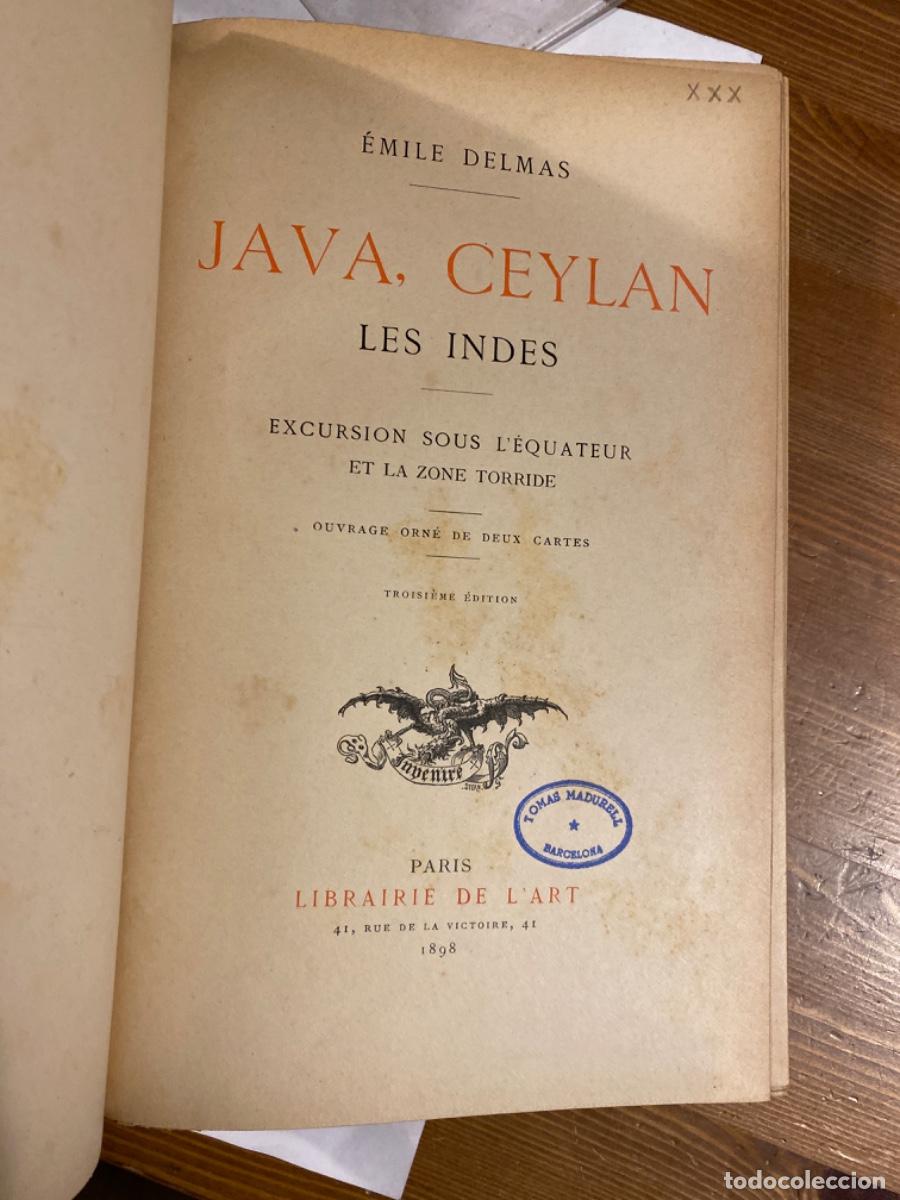 Libros antiguos: JAVA CEYLAN ,LES INDES. EMILE DELMAS 1898 - Foto 1