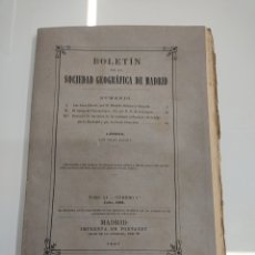 Libros antiguos: 1881 BOLETIN SOCIEDAD GEOGRAFICA DE MADRID MAPA ISLAS HAUAII SANDWICH HONOLULU POLINESIA