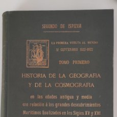 Libros antiguos: HISTORIA DE LA GEOGRAFIA Y DE LA COSMOGRAFIA EN LAS EDADES ANTIGUA Y MEDIA CON RELACIÓN ...