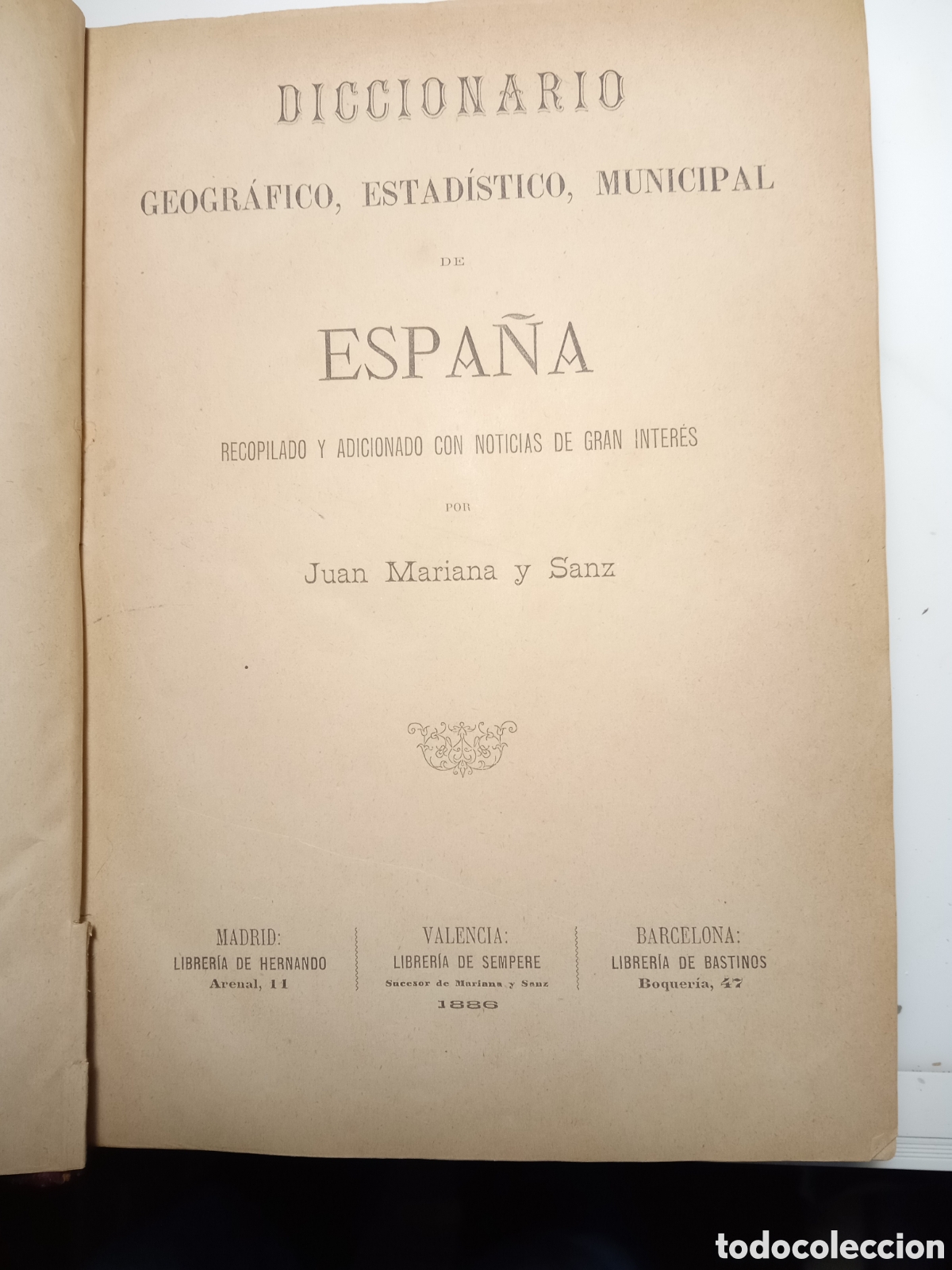 Libri antichi: Diccionario, Estad&iacute;stico, Municipal de Espa&ntilde;a
