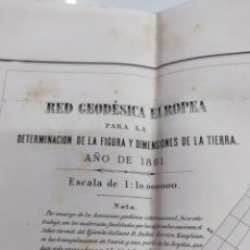 Libros antiguos: 1881 BOLETIN SOCIEDAD GEOGRAFICA DE MADRID MAPA RED GEODESICA EUROPEA DETERMINAR DIMENSIONES TIERRA
