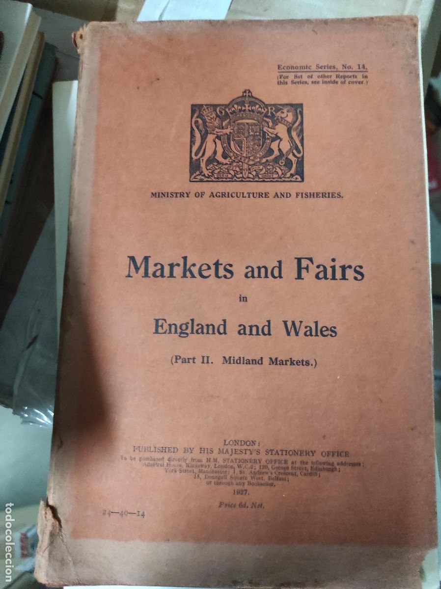 Libri antichi: Markets and fairs in England and Wales: Pt II Midland markets