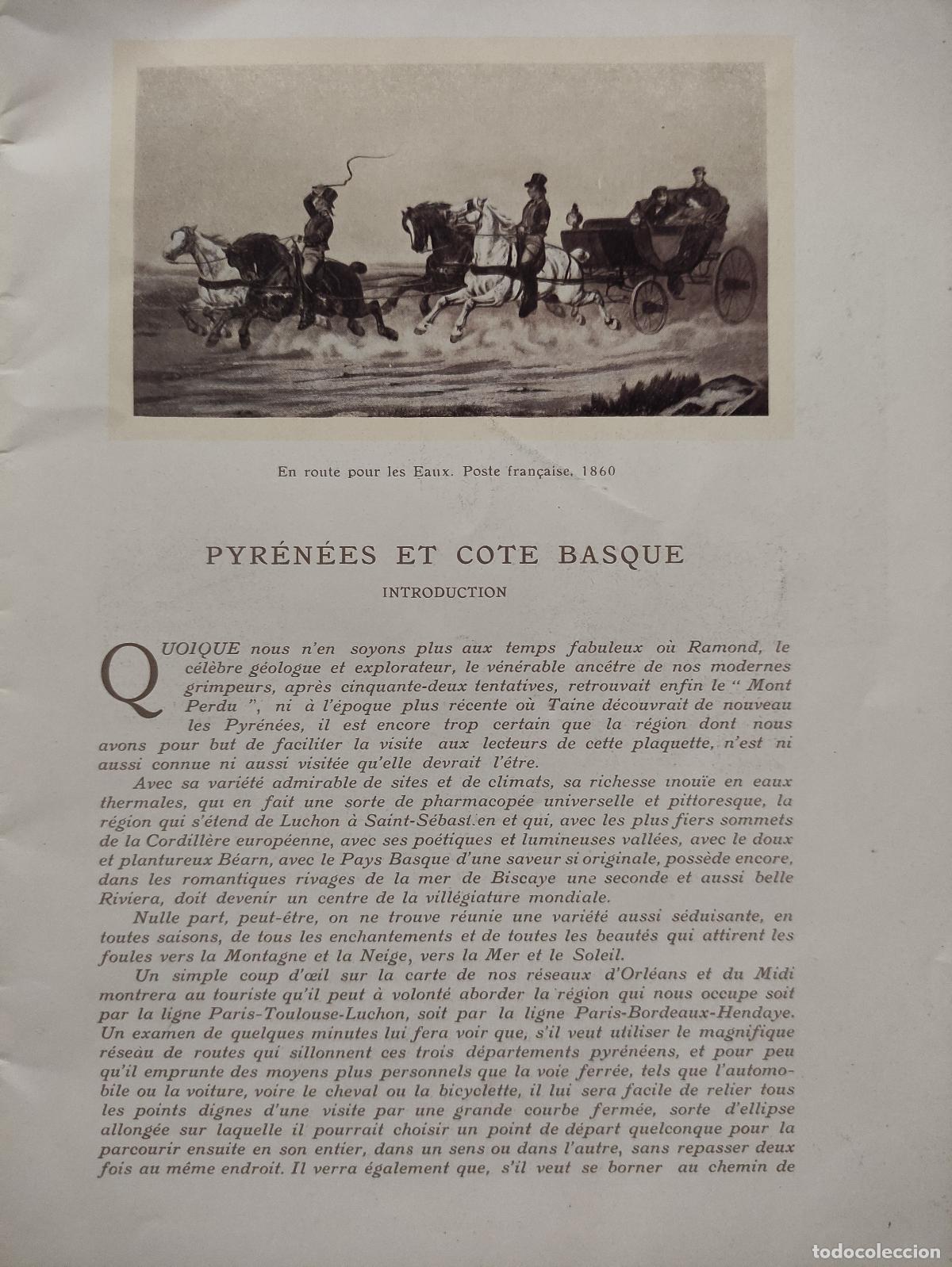Libros antiguos: PYRENEES ET COTE BASQUE - PAUL MIEILLE - Foto 3