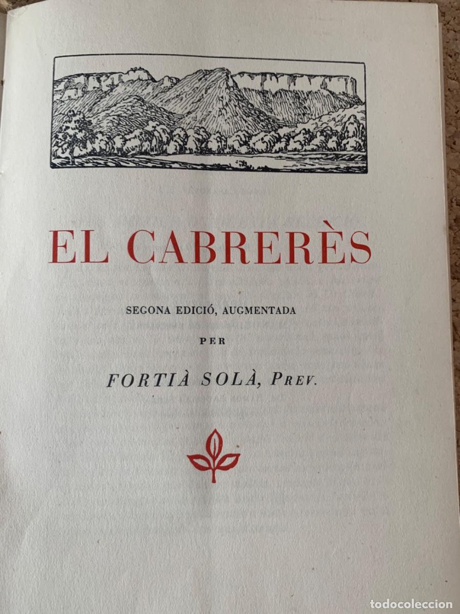 Libros antiguos: El Cabrer&egrave;s (Bols 38) - Foto 2