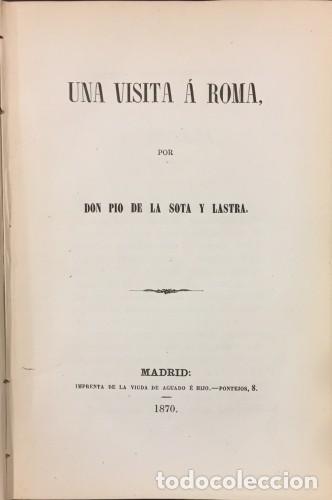 Antiquarische B&uuml;cher: Una Visita a Roma - Pio de la Sota y Lastra