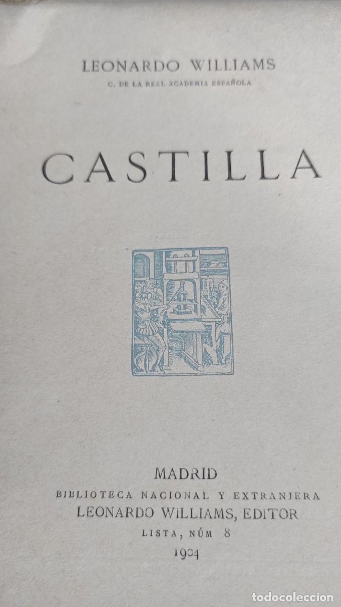 Libros antiguos: Castilla de Leonardo Williams - Foto 2