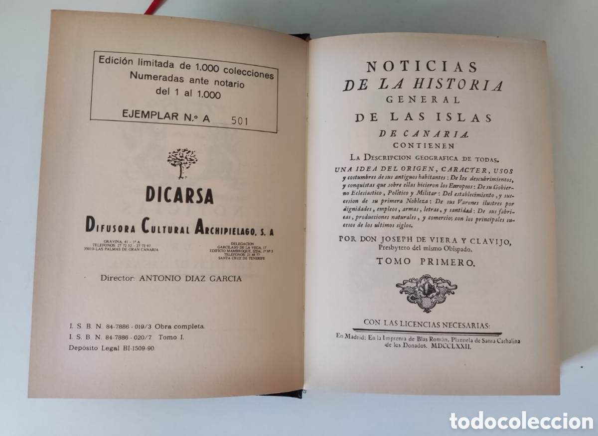 Libros antiguos: Historia General de las Islas Canarias - Foto 2