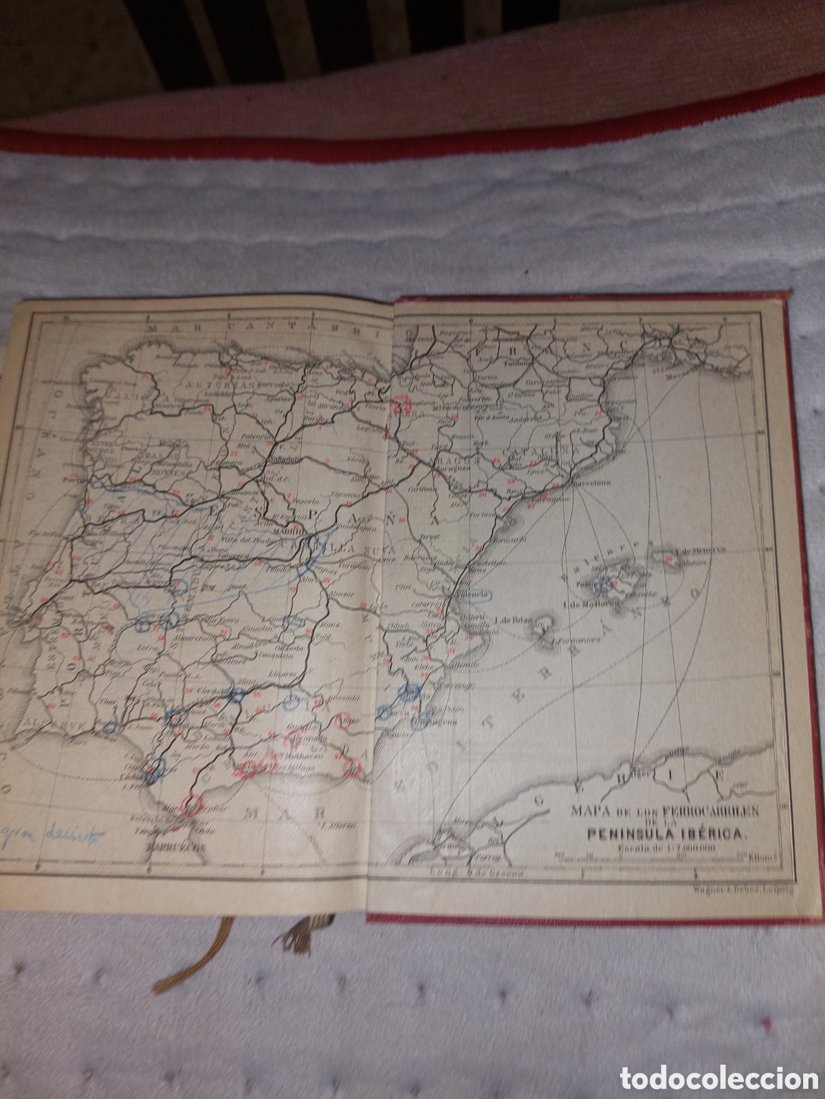 Libros antiguos: Libro de tapa dura de Mapas - Foto 4