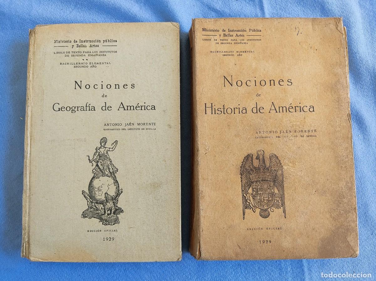 Libros antiguos: 2 LIBROS NOCIONES DE HISTORIA Y GEOGRAFIA DE AMERICA 1929