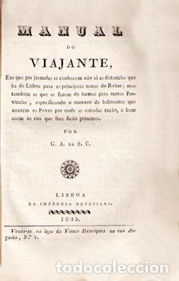 Old books: SILVA COUVREUR. (Guilherme Ant&oacute;nio da) - MANUAL DO VIAJANTE.