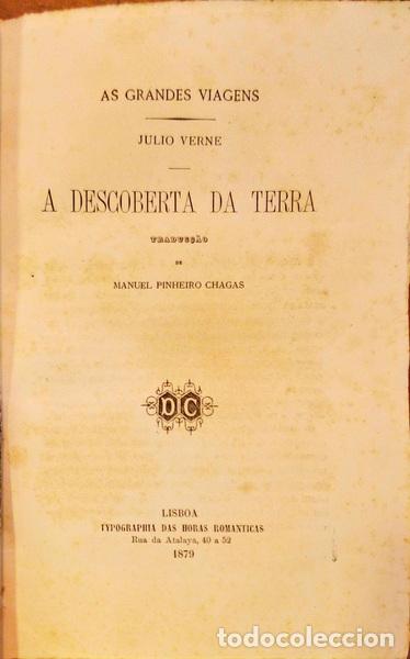 Libros antiguos: VERNE. (Jules) - A DESCOBERTA DA TERRA. - Foto 2