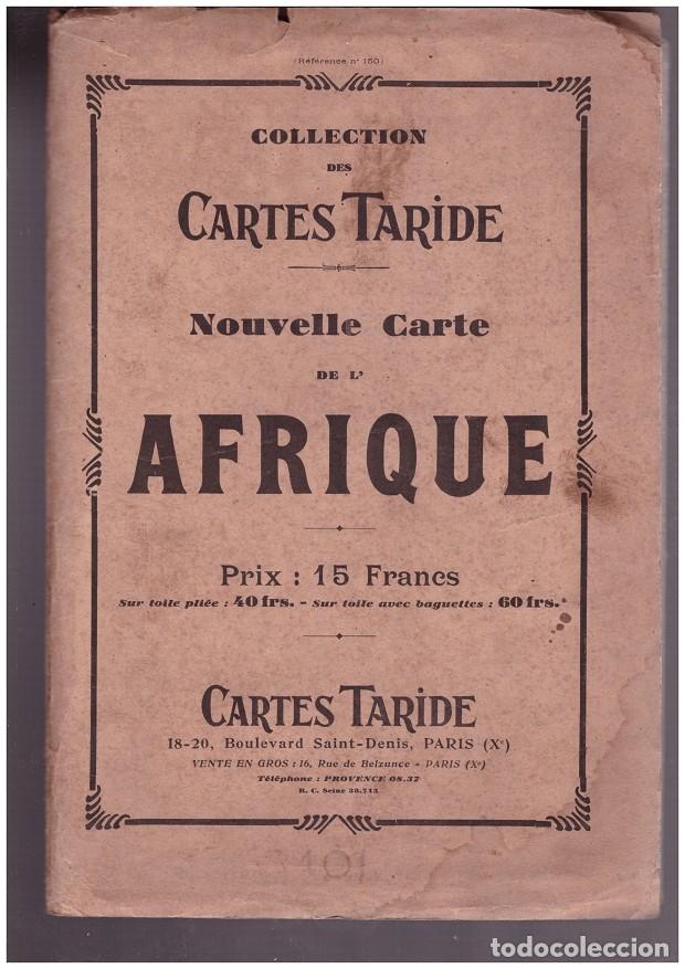 Libros antiguos: NOUVELLE CARTE DE L'AFRIQUE - Autor an&oacute;nimo - Ed. Cartes Taride - Colecci&oacute;n: Cartes Taride
