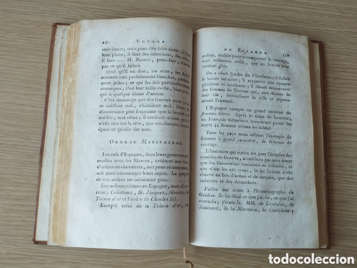 Libros antiguos: Voyage en Espagne - 1796 - Mapa plegado - Foto 3