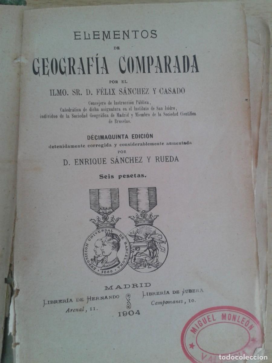Libros antiguos: LIBRO GEOGRAFIA COMPARADA MADRID 1904 - Foto 1