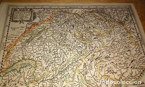 Libros antiguos: s.a. - MAPA ANTIGUO: �HELVETIA cum sinitimis regionibus confaederatis Dirck Corneliszen Sivardt feci